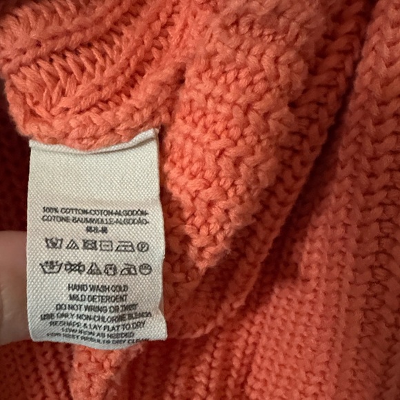 Free People Damsel Bell Sleeve Sweater in Coral Sz Medium 100% Cotton - Picture 11 of 12